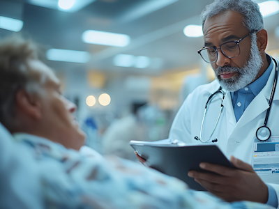 Couple meeting with an advisor about health and longevity