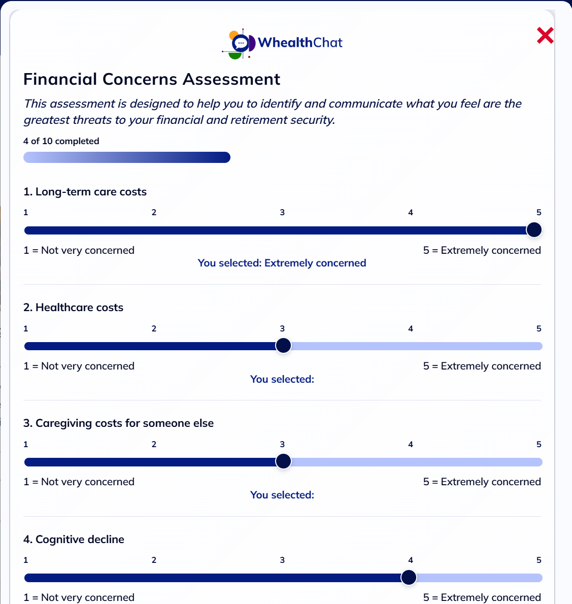 Financial Concerns Assessment