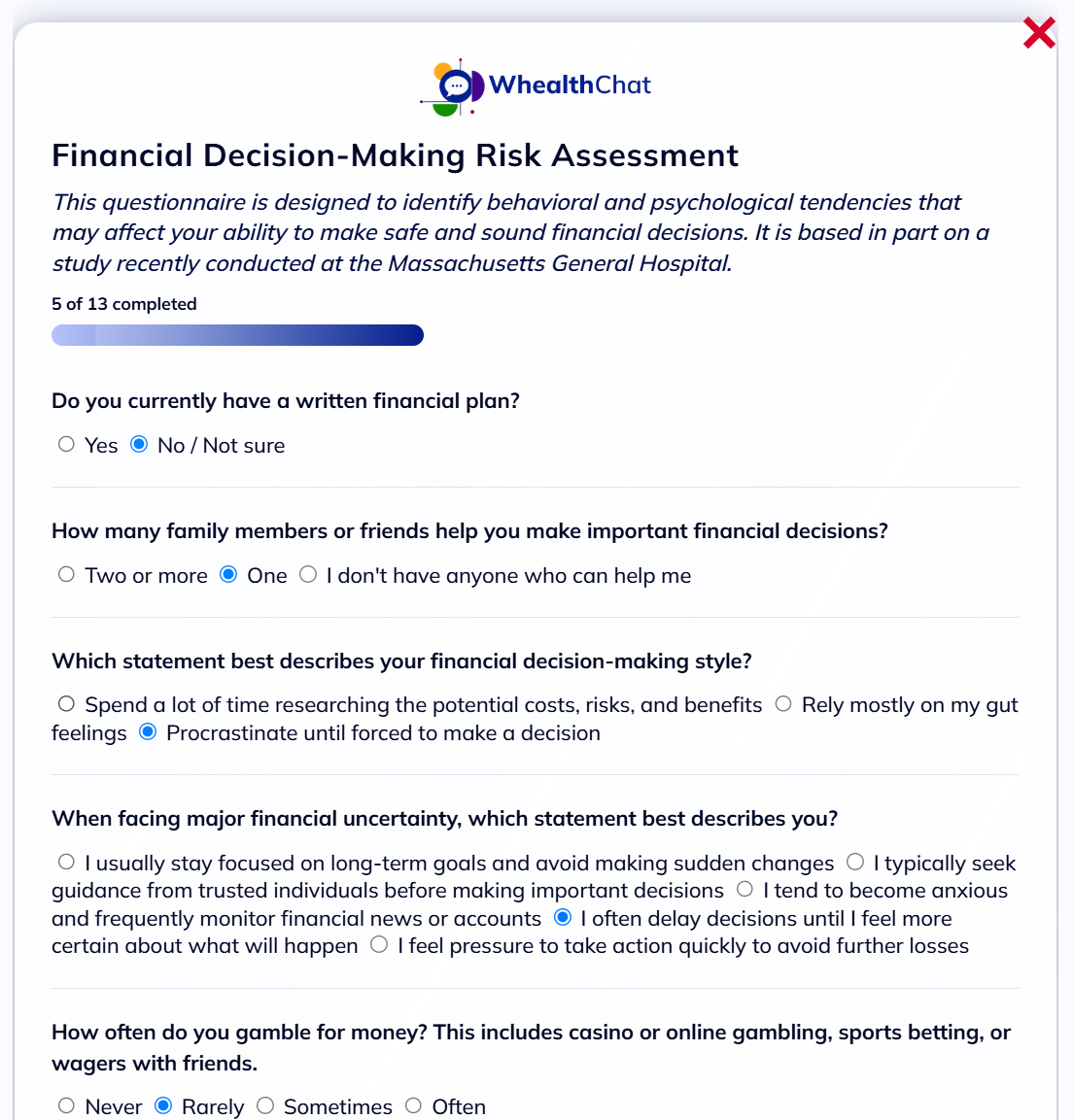 Financial Decision-Making Risk Assessment